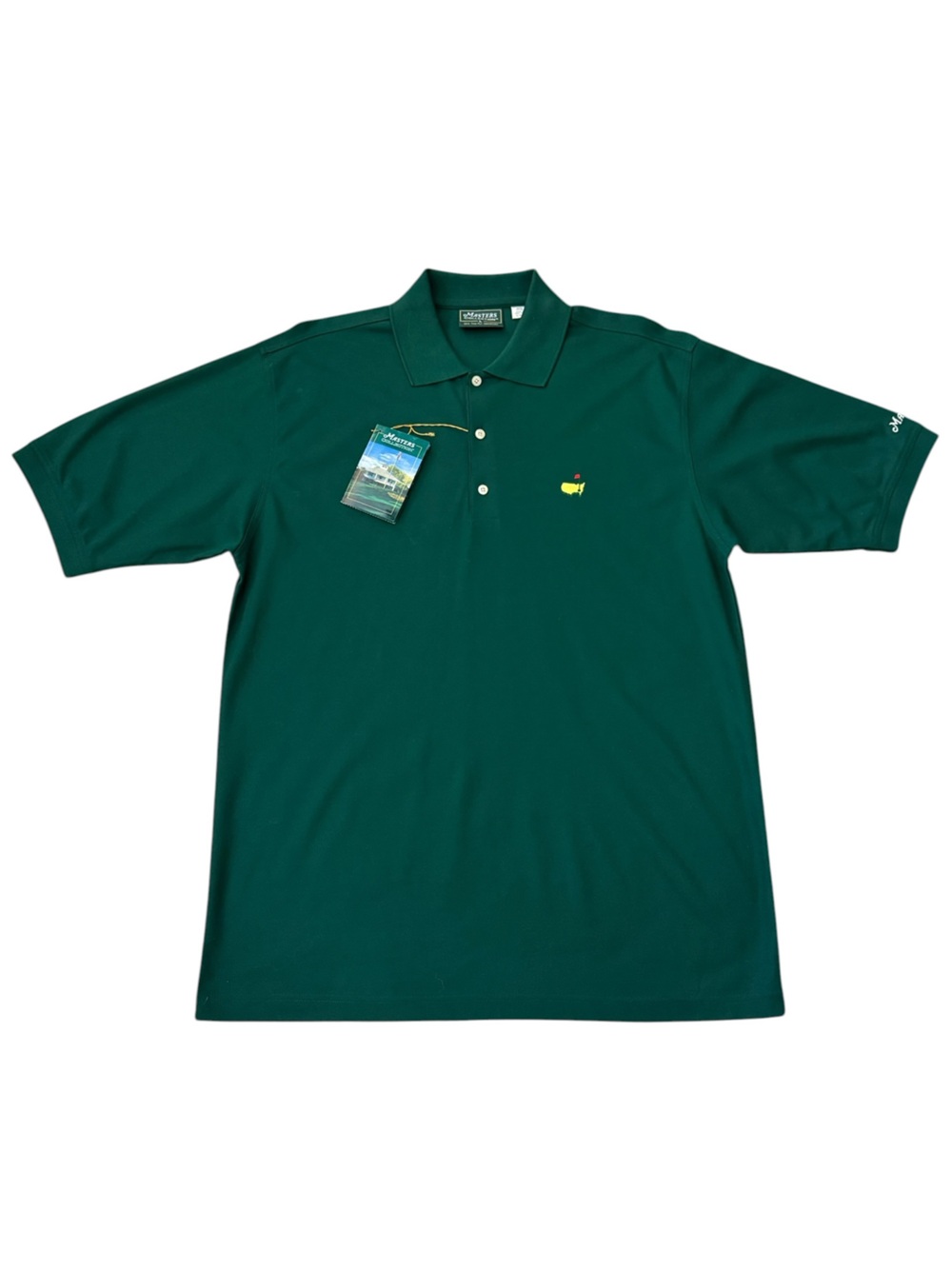 Masters Collection Augusta National Green Polo Shirt NWT Hong Kong Cotton Large - Picture 3 of 16